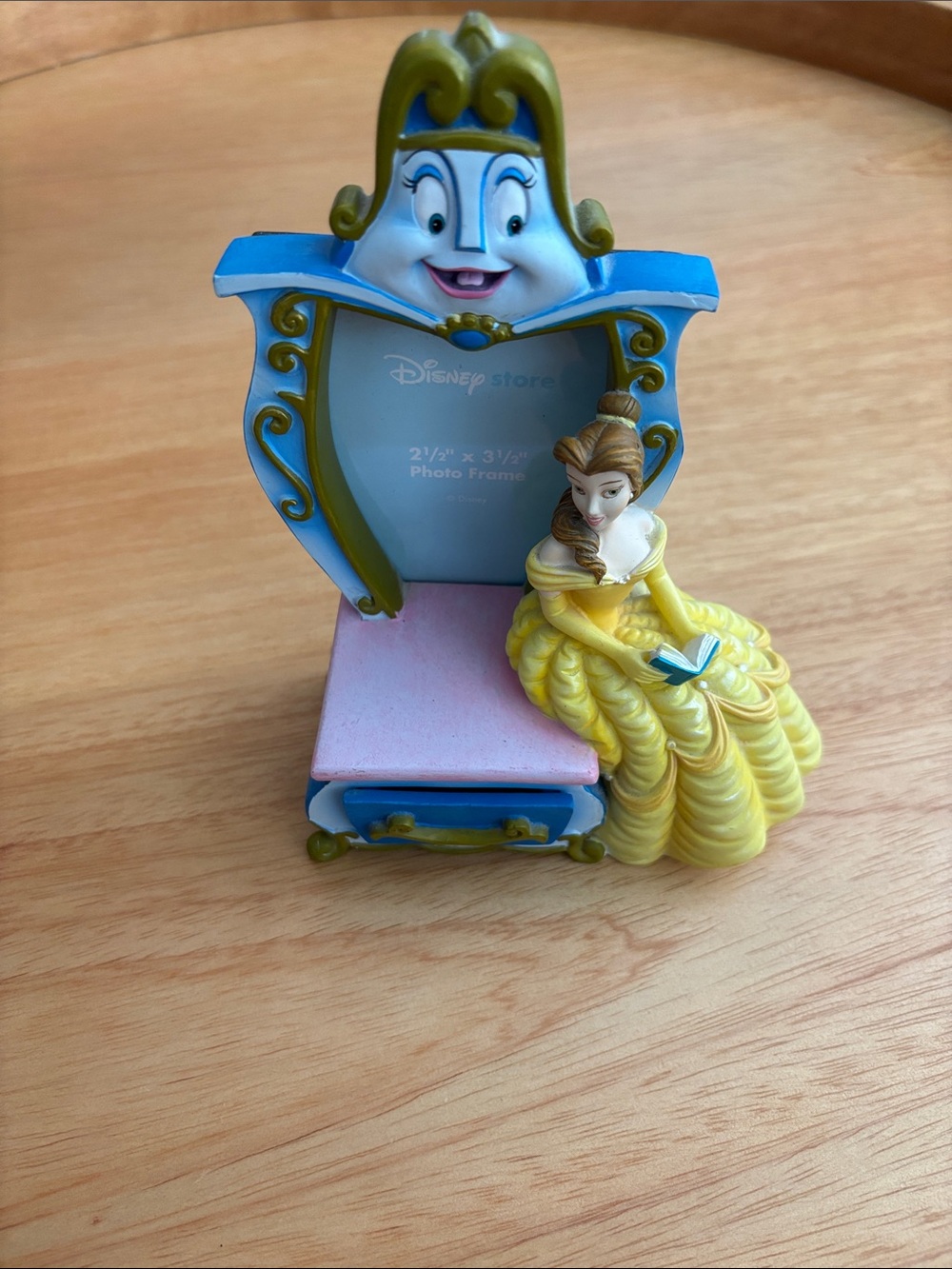 Disney Belle Figurine Photo Frame in Yellow, Blue and Pink